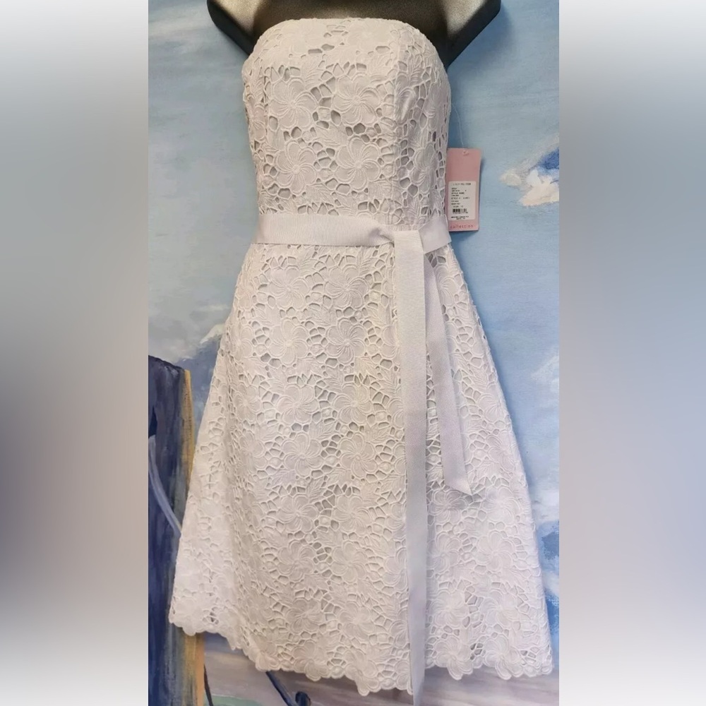 Lilly Pulitzer 10 NWT  Vintage White Kentucky Eyelet Sienna Dress orig $258